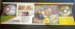 Pokemon 3-Pack Bundle - Lunchbox Eevee Treasure Chest + 2 Poke Ball Tins Sealed - Image 1
