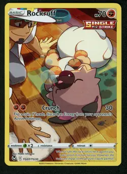 Pokemon Rockruff TG07/TG30 Swsh12: SWSH Silver Tempest Trainer Gallery Holo NM - Image 1