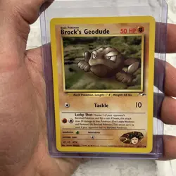 Pokemon TCG Brock's Geodude Gym Heroes 38/132 Regular Unlimited Uncommon LP+ - Image 1
