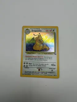 Pokemon TCG Dragonite Fossil Holo Unlimited Rare Card 4/62 1999 WOTC Vintage - Image 2