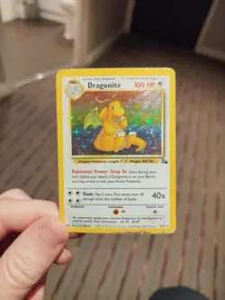 Pokemon TCG Dragonite Fossil Set Card 4/62 Regular Rare Holo Vintage 1999 WOTC - Image 1