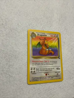 Pokemon TCG Dragonite 19/62 Fossil Non-Holo Rare Card Vintage 1999 WOTC LP - NM - Image 3
