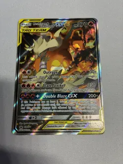 Pokemon TCG Reshiram & Charizard GX TAG TEAM #SM201 Promo Great Condition - Image 3