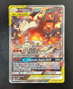 Pokemon TCG Reshiram & Charizard SM201 Tag Team GX Promo - NM/LP - Portuguese - Image 1