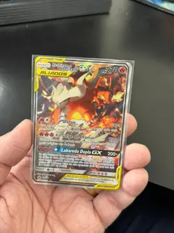 Pokemon TCG Reshiram & Charizard SM201 Tag Team GX Promo - NM/LP - Portuguese - Image 2