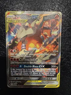 Pokemon TCG Reshiram & Charizard GX SM201 Black Star Promo Tag Team Near Mint - Image 1