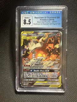 Pokemon TCG Reshiram & Charizard GX Black Star Promo SM201 CGC 8.5 - Image 1