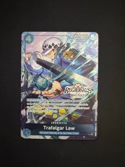 One Piece TCG Trafalgar Law Op07-047 TEXTURED REGIONAL PACK RARE - Image 1