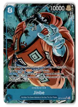Jinbe (Alt Art) OP14-049 SR ENG The Azure's Sea's Seven One Piece TCG - Image 1