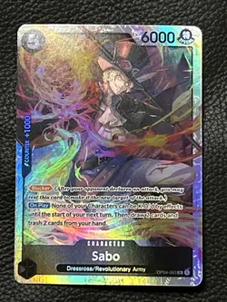 One Piece Sabo OP04-083 SR SUPER RARE Kingdoms Of Intrigue Foil - Image 1