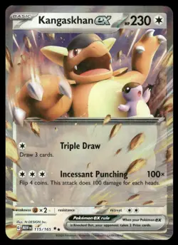 Pokemon Cards Kangaskhan ex 115/165 151 Double Rare NM - Image 1