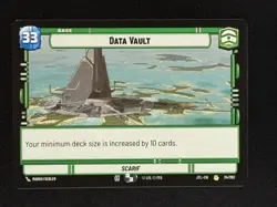 Star Wars Unlimited Jump To Lightspeed Rare Base Card Data Vault Card 24/262 1C - Image 1