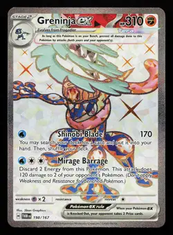 Greninja ex 198/167 Ultra Rare Twilight Masquerade Pokemon Card - Image 1