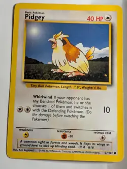 Pidgey 57/102 - Base Set - Pokemon TCG CCG Card - Image 1
