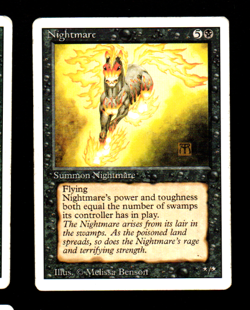 MRM ENGLISH Nightmare - Cheval de cauchemar GOOD MTG magic REVISED - Image 1