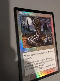 Alabaster Leech. MTG Card. Invasion. Foil. Old Vintage Border. - Image 4
