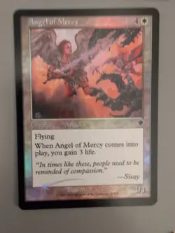 Angel of Mercy x2 MTG Card. Invasion. Foil. Old Vintage Border. - Image 4
