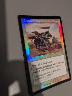 Crusading Knight. MTG Card. Invasion. Foil. Old Vintage Border. - Image 2