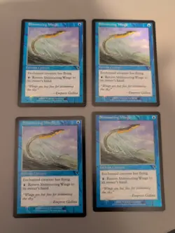 Shimmering Wings. Plasyet Enchant MTG 4 Card. Invasion Foil. Old Vintage Border - Image 1