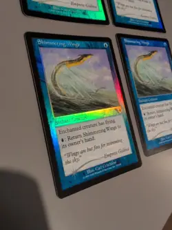 Shimmering Wings. Plasyet Enchant MTG 4 Card. Invasion Foil. Old Vintage Border - Image 4