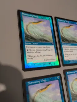 Shimmering Wings. Plasyet Enchant MTG 4 Card. Invasion Foil. Old Vintage Border - Image 5