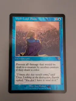 Well-Laid Plans. Enchantment MTG Card. Invasion. Foil. Old Vintage Border. - Image 1