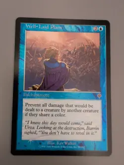 Well-Laid Plans. Enchantment MTG Card. Invasion. Foil. Old Vintage Border. - Image 2