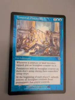 Temporal Distortion Enchantment MTG Card. Invasion. Foil. Old Vintage Border. - Image 2