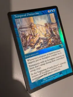 Temporal Distortion Enchantment MTG Card. Invasion. Foil. Old Vintage Border. - Image 4