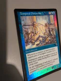 Temporal Distortion Enchantment MTG Card. Invasion. Foil. Old Vintage Border. - Image 5