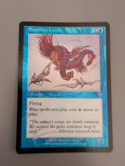 Sapphire Leech MTG Card. Invasion. Foil. Old Vintage Border. - Image 2