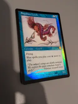 Sapphire Leech MTG Card. Invasion. Foil. Old Vintage Border. - Image 4