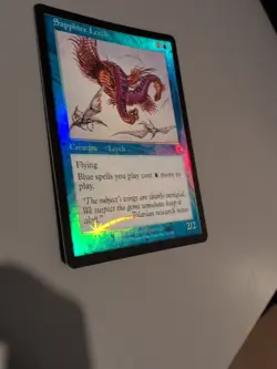 Sapphire Leech MTG Card. Invasion. Foil. Old Vintage Border. - Image 5