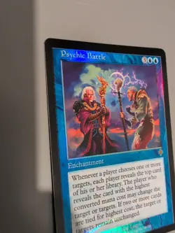 Psychic Battle. Enchantment MTG Card. Invasion. Foil. Old Vintage Border. - Image 5