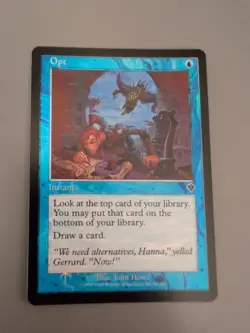 Opt. Instant MTG Card. Invasion. Foil. Old Vintage Border. - Image 1