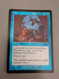 Opt. Instant MTG Card. Invasion. Foil. Old Vintage Border. - Image 2