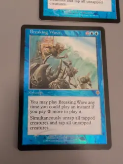 Breaking Wave x2 Sorcery MTG 2 Card. Invasion. Foil. Old Vintage Border. - Image 3