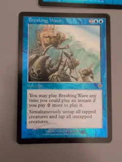 Breaking Wave x2 Sorcery MTG 2 Card. Invasion. Foil. Old Vintage Border. - Image 4