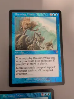 Breaking Wave x2 Sorcery MTG 2 Card. Invasion. Foil. Old Vintage Border. - Image 5