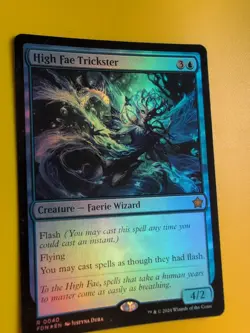 High Fae Trickster. FOIL Faerie Wizard, FDN Magic the Gathering Card. - Image 2