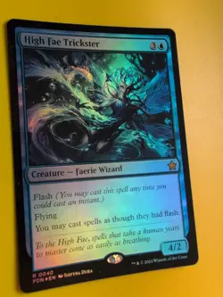 High Fae Trickster. FOIL Faerie Wizard, FDN Magic the Gathering Card. - Image 3