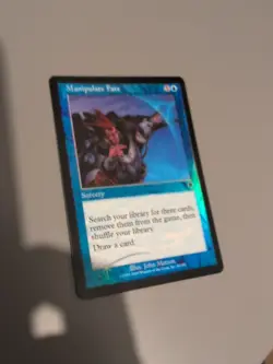 Manipulate Fate. Sorcery MTG Card. Invasion. Foil. Old Vintage Border. - Image 2