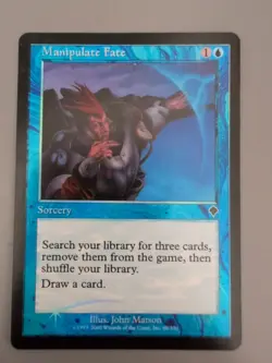 Manipulate Fate. Sorcery MTG Card. Invasion. Foil. Old Vintage Border. - Image 4