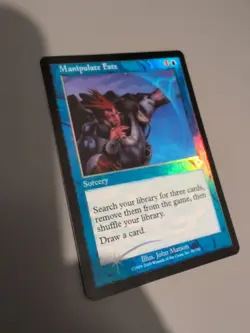 Manipulate Fate. Sorcery MTG Card. Invasion. Foil. Old Vintage Border. - Image 5