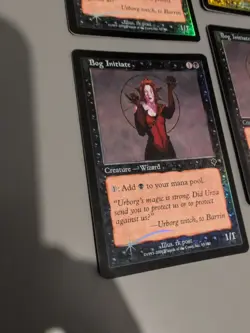 Bog Initiate. playset Wizard MTG 4 Card. Invasion. Foil. Old Vintage Border. - Image 2