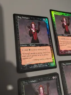 Bog Initiate. playset Wizard MTG 4 Card. Invasion. Foil. Old Vintage Border. - Image 5