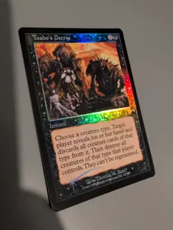 Tsabo's Decree. Instant MTG Card. Invasion. Foil. Old Vintage Border. - Image 3
