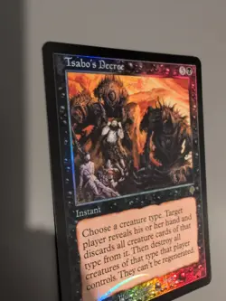 Tsabo's Decree. Instant MTG Card. Invasion. Foil. Old Vintage Border. - Image 5