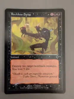 Reckless Sprite. Instant MTG Card. Invasion. Foil. Old Vintage Border. - Image 2