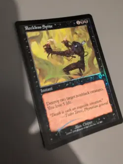 Reckless Sprite. Instant MTG Card. Invasion. Foil. Old Vintage Border. - Image 3